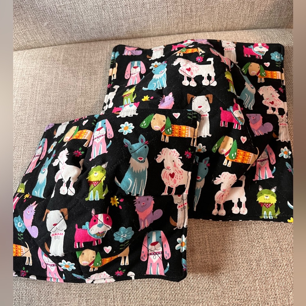 🤑🤑Puppy design microwave bowl holders 2 pieces large/small